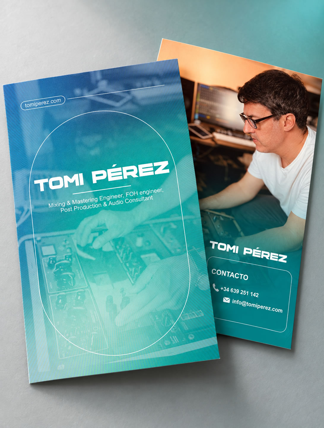 Conheça o portfólio para técnico de som Tomi Pérez
